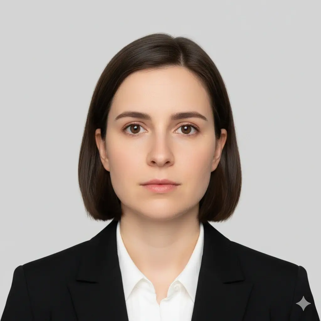 Compliant UK visa photo after AI processing